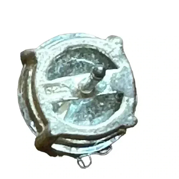 Sterling Silver Simulated Diamond Stud Earrings 2 Carat - Picture 2 of 3